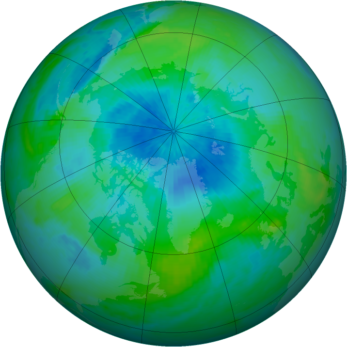 Arctic ozone map for 06 September 2000